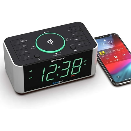 Emerson Alarm Clock Radio And Qi Wireless Phone Charger With Bluetooth Compatible Iphone Xs Max Xr X 8 Plus Canada - Phone Charging Alarm Clock Radio Emerson Alarm Clock Radio And Qi Wireless Phone Charger With Bluetooth Compatible Iphone Xs Max Xr X 8 Plus Canada - Phone Charging Alarm Clock Radio