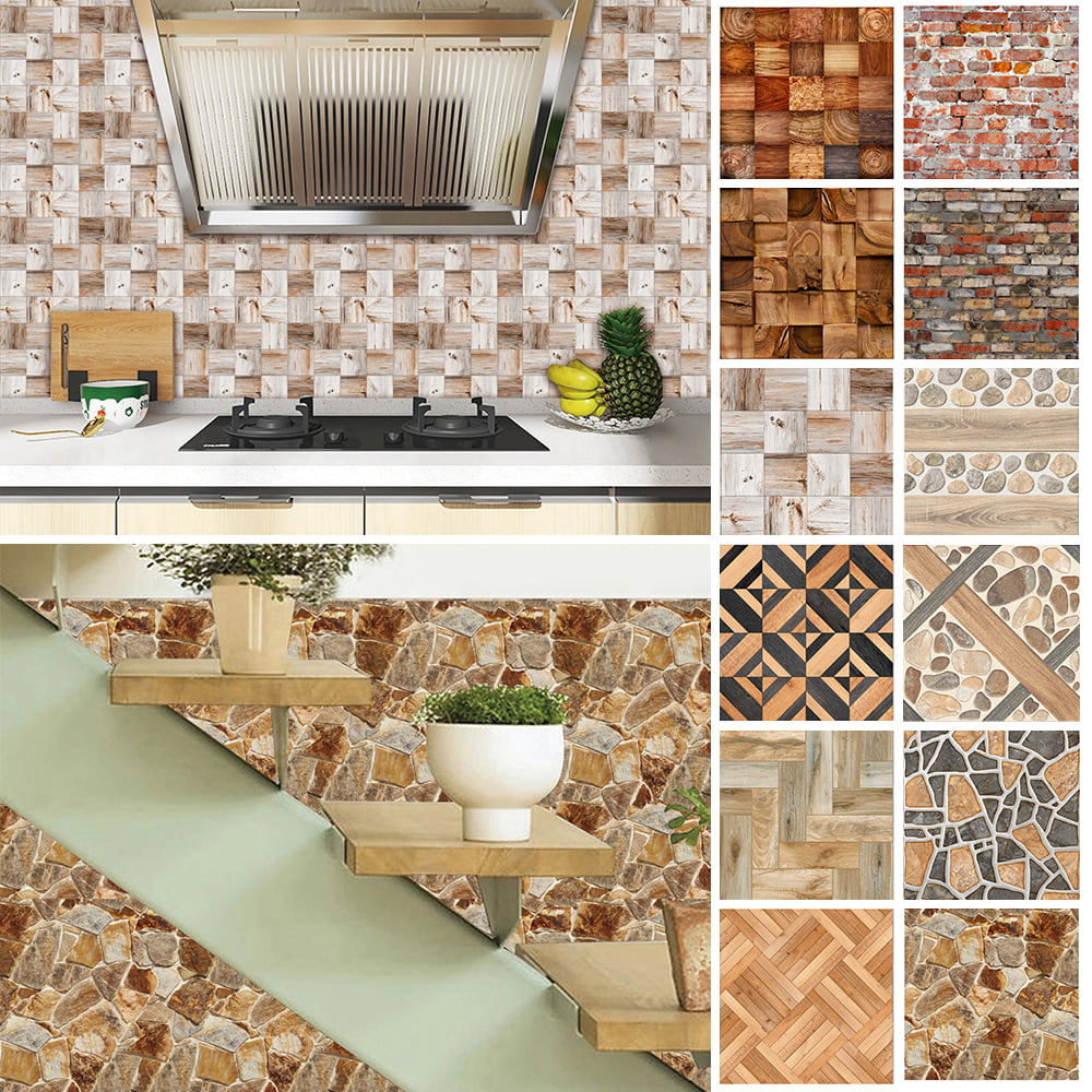 Details about   DIY 20Pcs Mosaic Tile Stickers Floral Self Adhesive Kitchen Bathroom Home Decor 