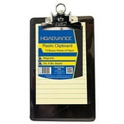 HQ Advance Products Plastic Clipboard 5 x 8 Inch, Assorted Colors with Standard Clip 06002.P