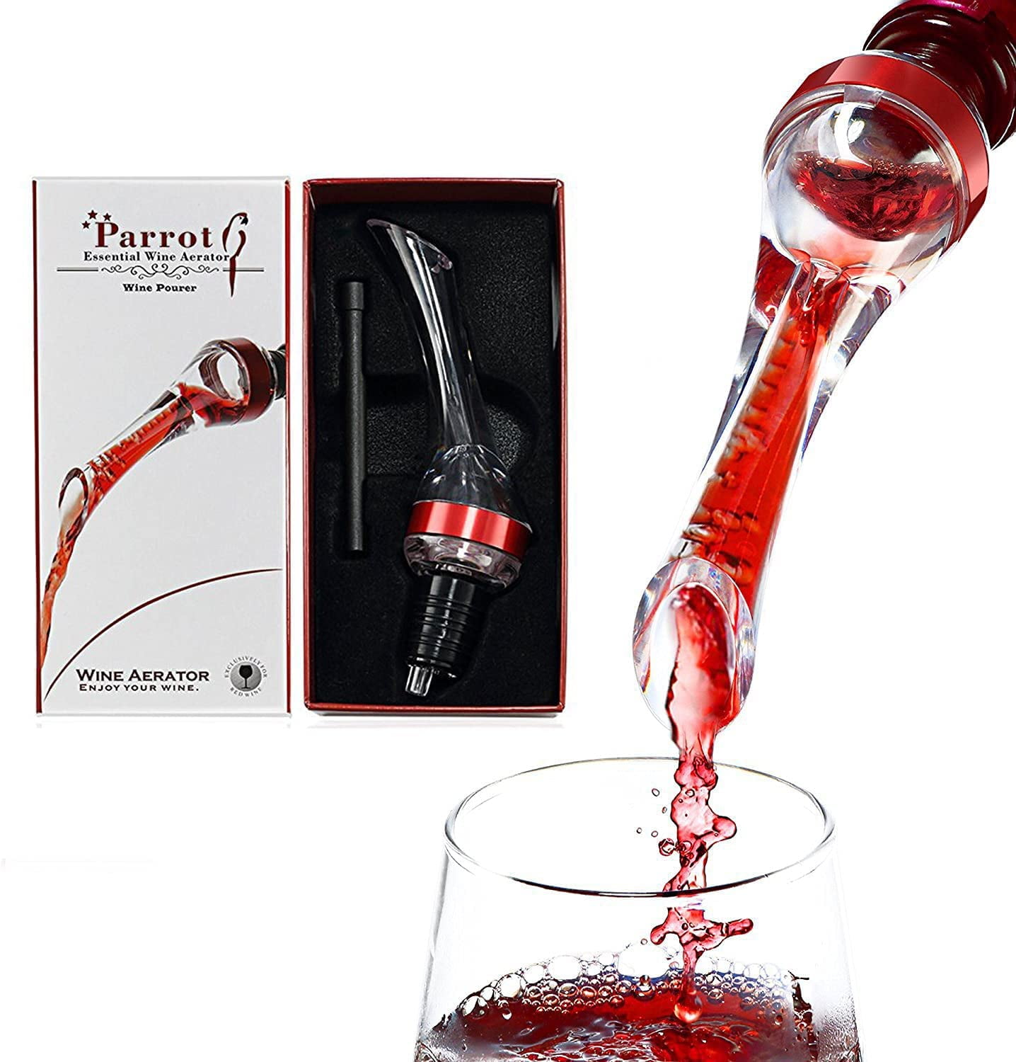 Aerating Red Wine Pourer Portable Decanter Quick Air Aerator with Retail Box 