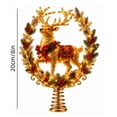 thumbnail image 3 of 3D Lighted Christmas Tree Topper Collection, Reindeer Tree Topper, LED Warm White Twinkling Lights, Indoor Home Decor, Vintage Holiday Ornament, 3 of 7