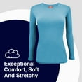 thumbnail image 3 of Natural Uniforms Under Scrub Tee Crew Neck Long Sleeve T-Shirt Underscrubs Tee Pack of 2, 3 of 7