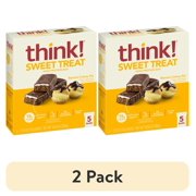 (2 pack) Think! Sweet Treat Protein Bar, Boston Creme Pie, 5 Count