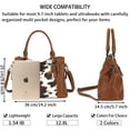 thumbnail image 6 of Handbags Bags for Women Pu Leather Tote Purse Crossbody Bag with Pockets Top Handle Shoulder Satchel Bags for Ladies, 6 of 8