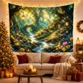 thumbnail image 3 of Magical Forest with Winding Stream Through Enchanted Woods Dreamy Fantasy for Nature Lovers Fantasy Forest Decor Housewarming Gift Tapestry Wall Hanging for Bedroom, Living Room and Dorm, 3 of 7