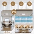 thumbnail image 6 of Beach Coastal Window Privacy Film, Summer Nautical Seaside Starfish Shell Static Cling UV Sun Blocking Tint Film Heat Control Windows Films for Bedroom Bathroom, Window Stickers 29.5"x78.7", 6 of 8