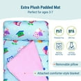 thumbnail image 4 of Wildkin Original Nap Mat with Pillow for Boys and Girls, Features Hook and Loop Fastener, Roll-Up Design, Soft Cotton Blend Materials (Birdie), 4 of 9