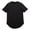 Black, variant on Womens Plain Tshirts Women Oversized Round Hem Short Sleeve Punk Destroyed Tee Black L
