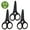 black, variant on FACEGA 3Pcs Scissors All Purpose,Pointed 3.5" Embroidery Scissors,Straight Handle Adult Scissors,Pink