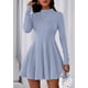 thumbnail image 5 of Vestido PRETTYGARDEN 2025 Azul Claro Manga Larga Línea A XXL, 5 of 8