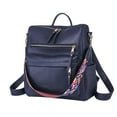 thumbnail image 2 of Fall Saving! Tuobarr Backpacks, Backpack Purse for Women Leather Fashion Theft Handbags and Shoulder Bag Travel Bags, Navy, 2 of 6