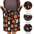 thumbnail image 3 of 50L Extra Large Popup Hamper Collapsible Laundry Basket With Zippered Lid 15.7x18.5in Pumpkin Faces, 3 of 7
