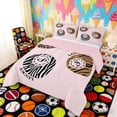 thumbnail image 3 of Erosebridal Animal Print Lucky 8 Ball Full Size Comforter Sets, Cute Sport Bedding Sets for Girls and Boys, Pink Reversible 3-Piece, 1 Comforter and 2 Pillowcases, 3 of 6