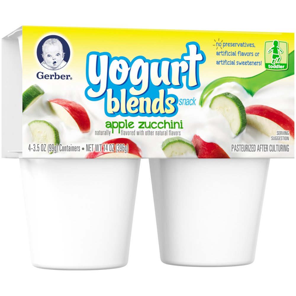 Gerber Yogurt Blends Snack Apple Zucchini Yogurt 43.5 oz. Cup