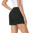thumbnail image 2 of HDE Women Chino Shorts 5" Inseam Summer Shorts Black 10-12, 2 of 5