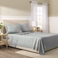 thumbnail image 3 of Wamsutta 1846 4-Piece 400 Thread Count Gray Flannel Egyptian Giza Cotton Percale Bed Sheets, King-Deep Pocket, 3 of 10