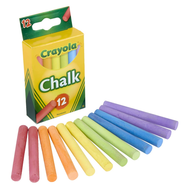   Basics Dustless Chalk with Eraser, Assorted