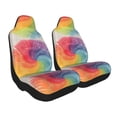 thumbnail image 3 of Car Seat Covers Are Protected From Dust And Spillage And Elastic Straps Are Easy To Install For Easy Car Suv Truck Delivery Gray Tie-Dye Background Rainbow Colors_3 1, 3 of 8