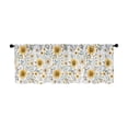 thumbnail image 2 of Curtain Valance with Watercolor Sunflower Daisy Floral Print,Light Filtering Washable Farmhouse Short Kitchen Window Valance,for Home Decor, 2 of 6