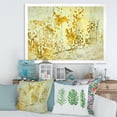 thumbnail image 3 of Designart 'Abstract Yellow Flower Grunge Art' Modern Framed Art Print, 3 of 4