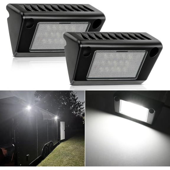 Nilight RV Exterior Light 2PCS 5Inch Porch Lights White Beam 12V 24V LED Scene Cargo Lighting Black Aluminum Housing for RV Trailers Travel Campers 5th Wheels Motorhome SUV Truck