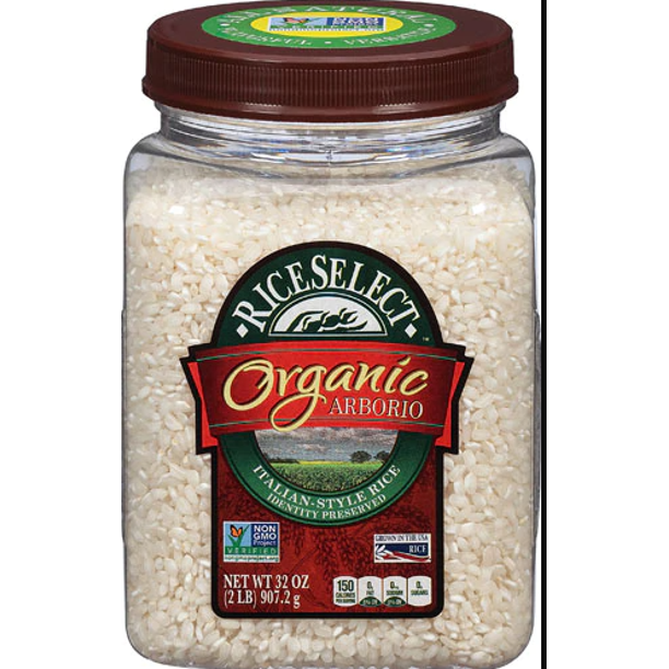RiceSelectRice Select Organic Arborio Italian Style Rice 32 oz Pack of ...