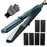 CkeyiN Hair Straightener,  Anion Ceramic Crimping Iron with Replaceable Plates