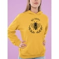 thumbnail image 2 of Bee Happy Nature Garland Hoodie Women -Image by Shutterstock, Female x-Large, 2 of 4