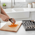 thumbnail image 3 of Juego de Cuchillos para Cocina de Acero Inoxidable Mango de Madera, 6 Piezas, Set Cuchillos para Chef, Incluye Cuchillos y Pelador con Caja de Regalo, 3 of 8