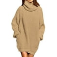 thumbnail image 1 of Robe Chandail en Tricot à Manches Longues pour Femmes avec Col Polo, 1 of 1