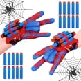 thumbnail image 1 of Juego de 2 juegos de Spider Web Shooter Genqiang con guantes de superhéroe para niños, 1 of 8