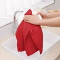 thumbnail image 4 of SZDUDU 100% Cotton Kitchen Dish Cloths for Washing Dishes, Ultra Soft Absorbent Quick Drying Dish Towels, 13.4 x 28.7 Inches, 4 Pack, Red, 4 of 7