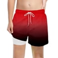 thumbnail image 4 of Boys Swim Trunks with Compression Liner Comfortable Anti-Chafe Swimming Shorts Stretchy UPF Quick Dry, 4 of 4