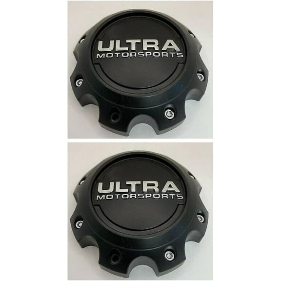 2Pcs Wheel Center Hub Cap Matte Black Motor Ultra Wheel 89-9779 C812207