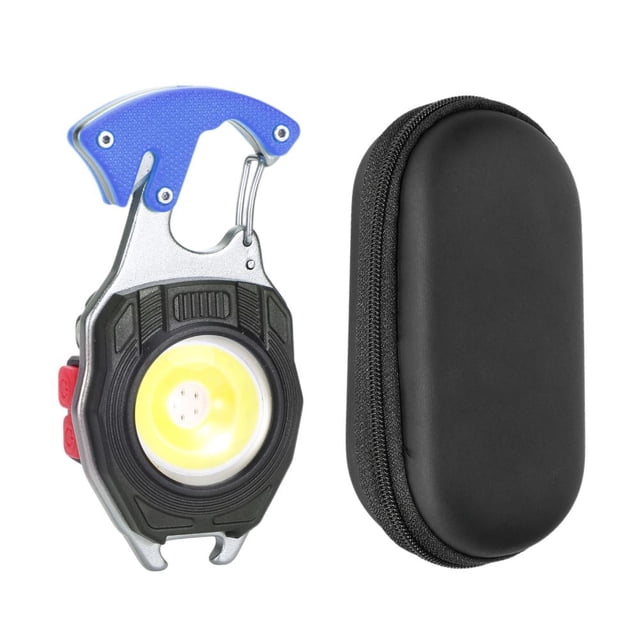 Bombilla COB USB Llavero Lámparas Abrebotellas Mini Linterna Herramientas de luz de trabajo (Azul) Wdftyju Para estrenar