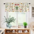 thumbnail image 5 of 3 Piece Kitchen Curtains and Valances Set Vintage Floral Blossom Cafe Curtains 24 Inch Length Spring Summer Rustic Botanical Valance & Tier Curtain for Living Room Bedroom Window 54"x18"+27"x24"*2, 5 of 6