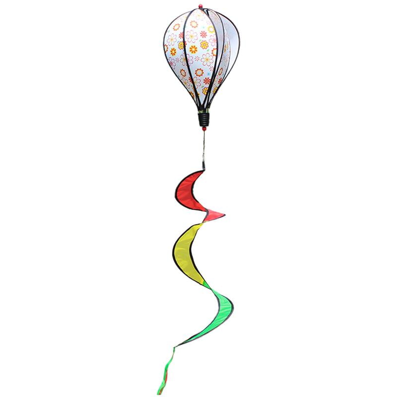 Hot Air Balloon Wind Spinner Rainbow Pinwheel Windsocks Spiral Windmill