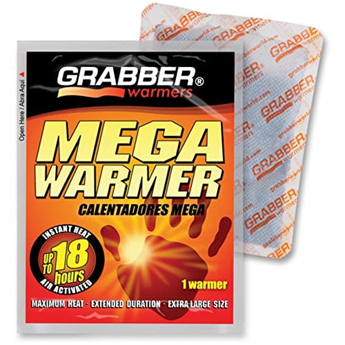 Grabber Mega Warmers, 18+ Heures de Chaleur Maximale - 1 Compte