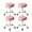 Pink, variant on HDHNBA PU Leather Height Adjustable Rolling Stool, Swivel Round Drafting Chair for Salon Home and Office, Pink