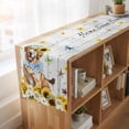 thumbnail image 6 of Table Runners 108 Inches Long Dress Scarves, Sunflowers Dog Farmhouse Coffee/Dining/Kitchen Table Runner for Living Room, Spring Watercolor Floral Stars Wood Grain 13x108 Inch, 6 of 9