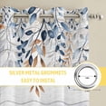 thumbnail image 6 of Blue Coastal Kitchen Curtains Window Panels, Summer Beach Starfish Weeping Eucalyptus Wooden Insulated Window Treatment Curtain, Grommet Curtains for Bedroom/Living Room/Bathroom, 2 Piece 52"Wx45"L, 6 of 8