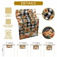 thumbnail image 5 of ERUNPONLY Thanksgiving Table Runner - 72 Inch Long Fall Orange Pumpkin Sunflowers Black Plaid Cotton and Linen Blended Dress Scarves Farmhouse Table Runner for Kitchen Dining, Coffee Table, 16" x 72", 5 of 8