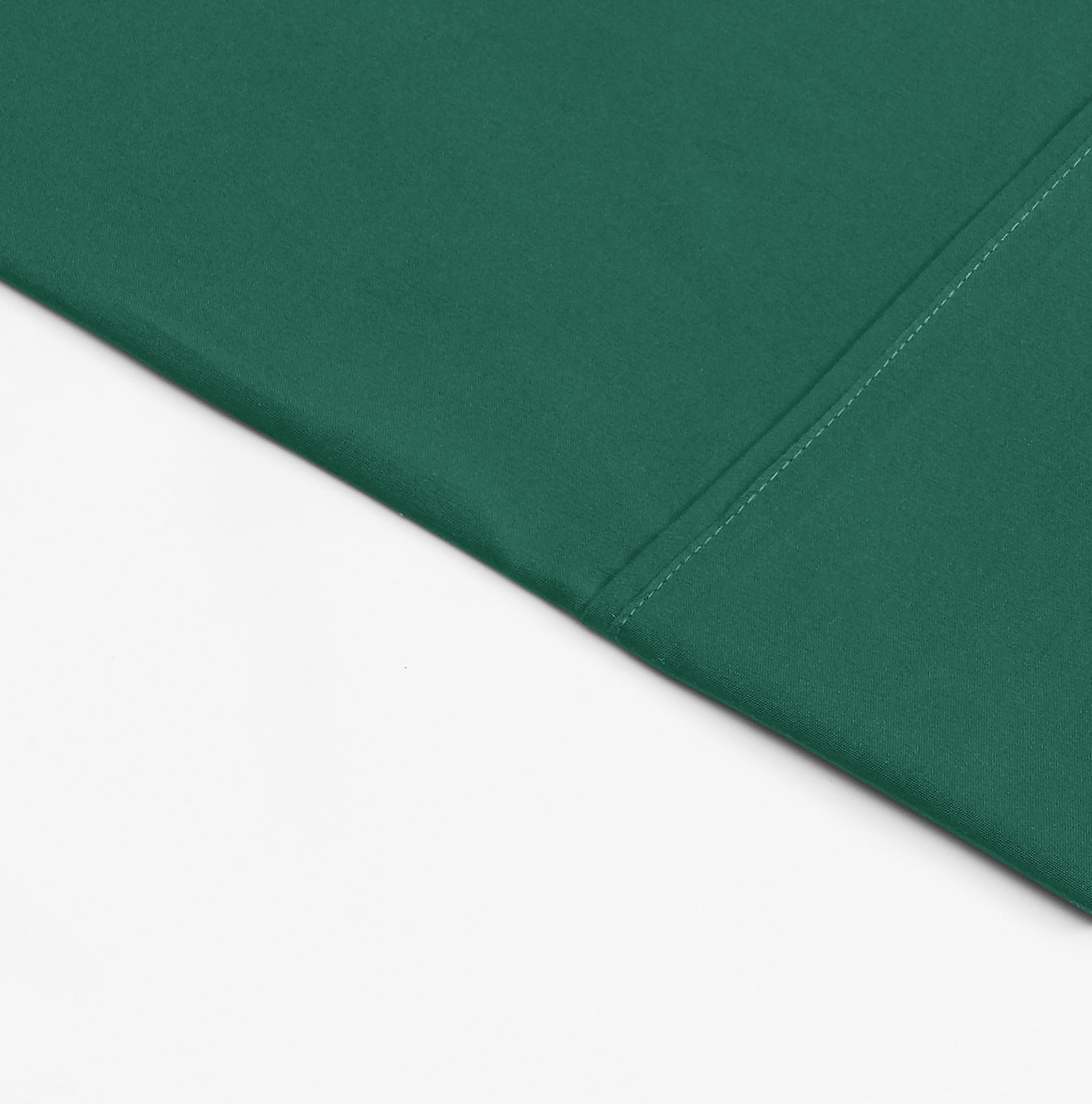 Mainstays Super Soft Brushed Microfiber Pillowcase Set, Dark Green, King, 2 Piece