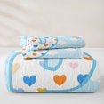 thumbnail image 5 of jejeloiu Girls Personalized Monogram P Quilt King For Kids,Rainbow Loves Initial Design King Coverlet Set,3pcs, 5 of 7