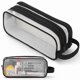 thumbnail image 2 of Grid Mesh Pencil Case 2 Compartment Pen Bags Clear Handheld Multifunction Pencil Pouch for Teen Stud, 2 of 5