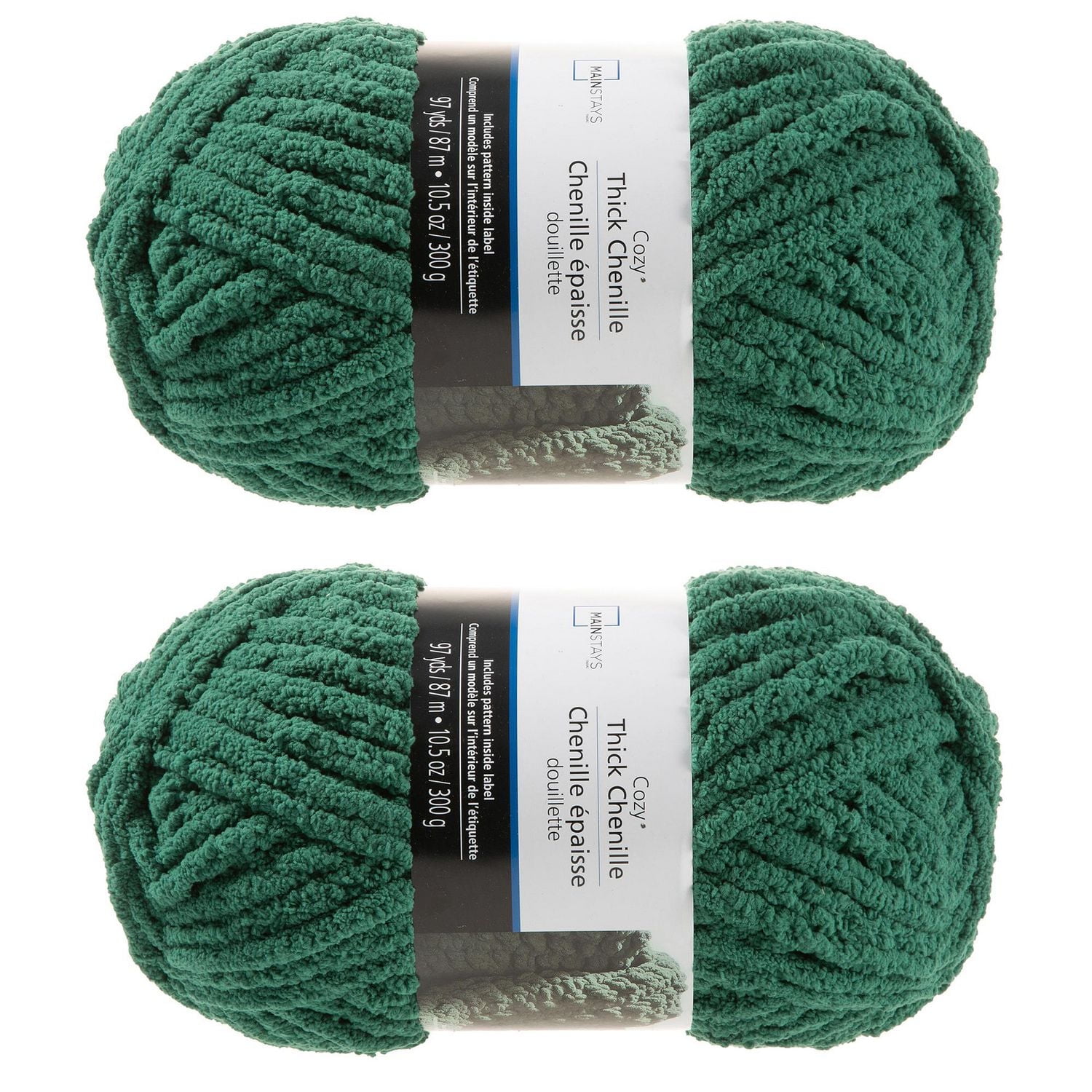 MAINSTAYS 2 Pack Forest Green Thick Yarn