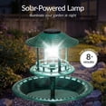 thumbnail image 4 of Best Choice Products Solar Outdoor Bird Bath Pedestal Fountain Garden Decoration w/ Fillable Planter Base - Green, 4 of 8