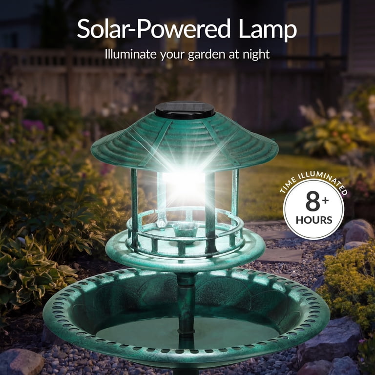 Best Choice Products Solar Bird Bath Fountain, Green photo 3