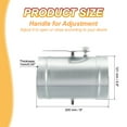 thumbnail image 2 of 5 Inch HVAC Duct Damper Manual Volume Backdraft Damper Airflow Ducting Control Valve Silver, 2 Pcs, 2 of 7