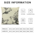thumbnail image 6 of Jiayy 2pcs Throw Pillow Cover Soaring White Pigeons Engraved Birds in Flight Vintage Home Decor Pillowcase 18x18 Inch Cushion Cover for Sofa Couch Bed and Car, 6 of 6